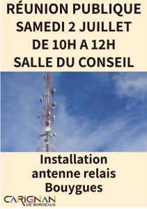 Réunion publique - antenne relais @ mairie de Carignan de Bordeaux